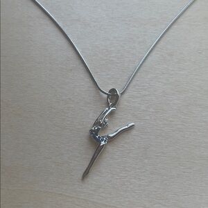 Silver Necklace with Blue Accents